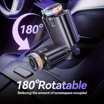 5-in-1 Car Charger with Ambient LED Lighting, PD3.0 Fast Charging, Retractable Cable, Car Air Freshener, Starlight Projector, 45W