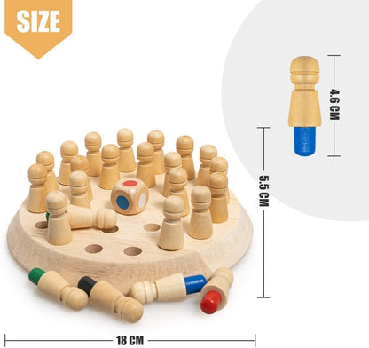 Wooden Memory Chess Game Preschool Educational Training Toy