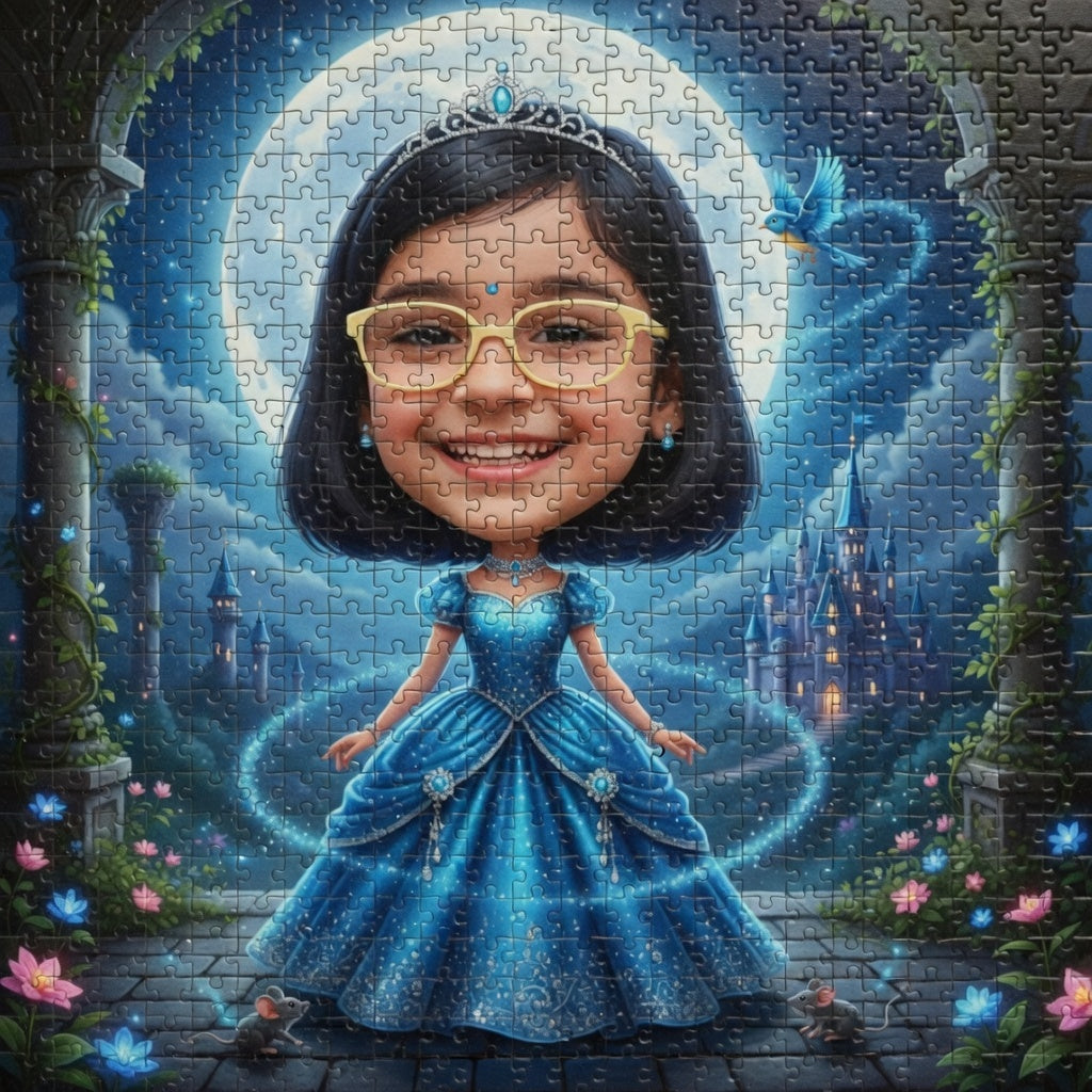 Personalised Kids Photo Jigsaw Puzzle with Custom Display Frame