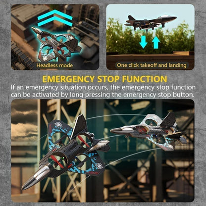 RC Plane RED, 2.4GHz Remote Controlled Aeroplane L0712 Quadcopter Fighter Aircraft, Aeroplane with LED Lights, 80m Range,Ideal for Beginners, Children, and Adults, USB Charging,Durable Foam Fight