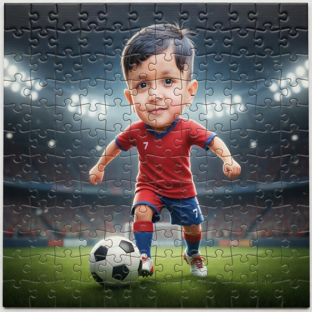 Personalised Kids Photo Jigsaw Puzzle with Custom Display Frame
